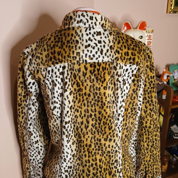 Leopard Print Velvety Jacket - Picture 3 of 4